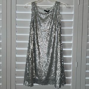 NWT SILVER SEQUIN DRESS